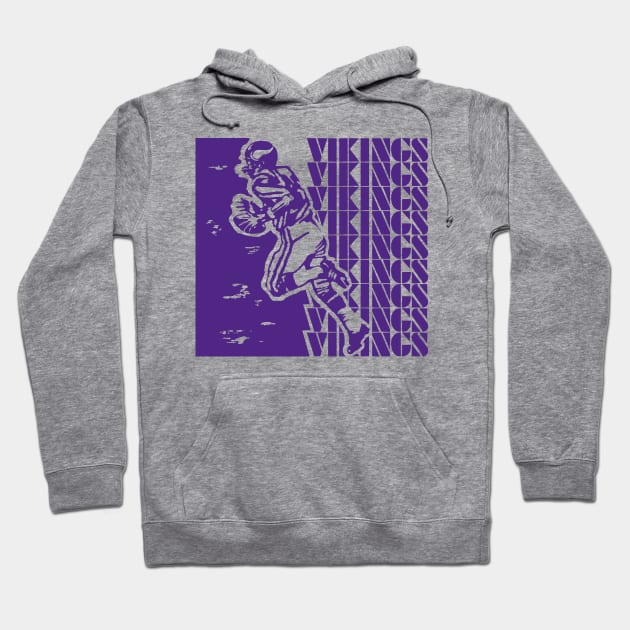 Retro VIkings design purple Hoodie by DarthBrooks